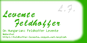 levente feldhoffer business card